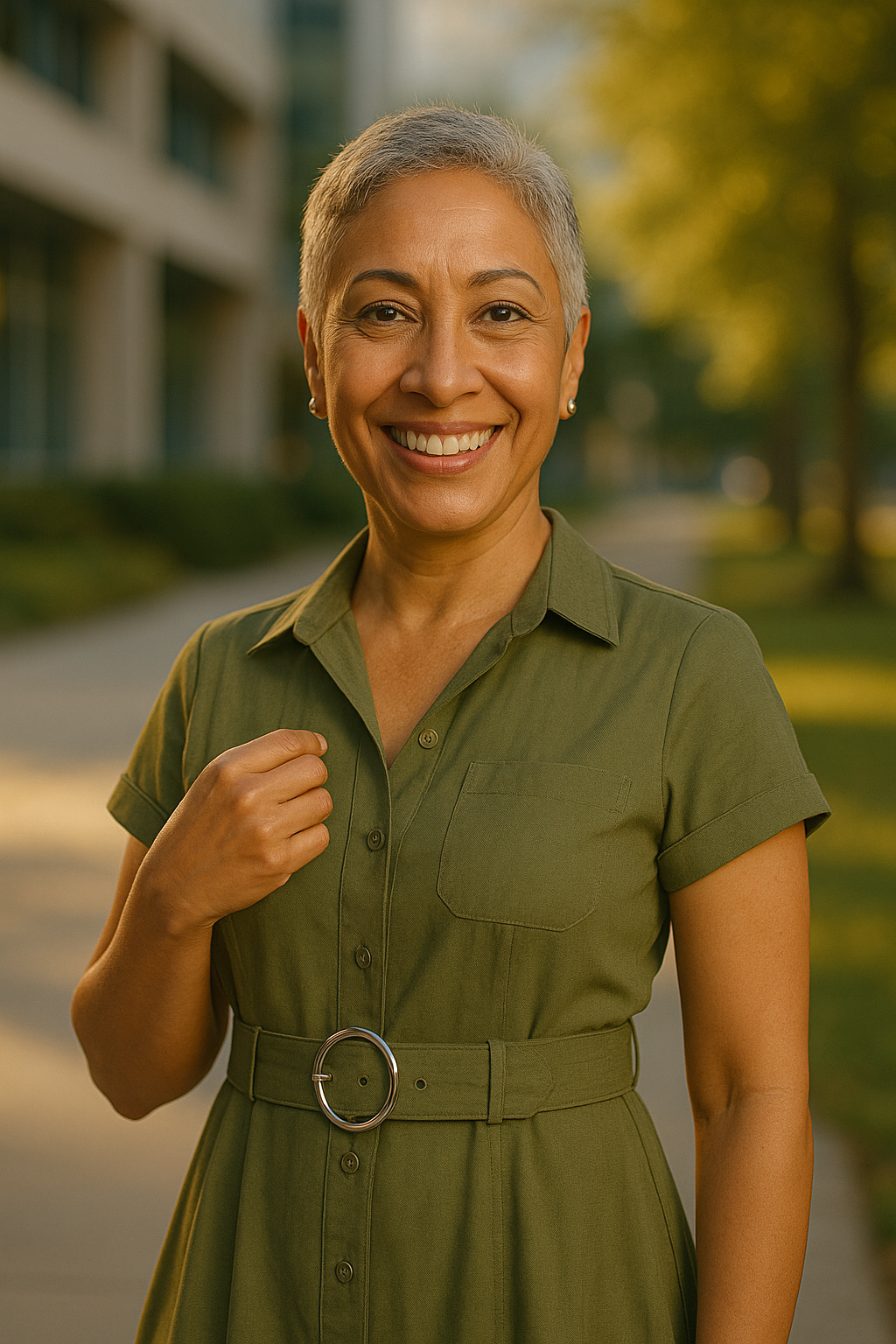 Credible portrait of a Medicare expert, confident pose, professional attire, clean background, highlighting authority and building confidence in the workshop's value.